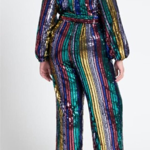 Fabulous Sequined Jumpsuit for Holiday Fun - Picture 2 of 4